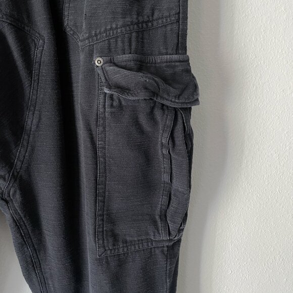 Free People Bay To Breakers Pants Size S Black Barrel Harem Baggy Cargo - Picture 5 of 16